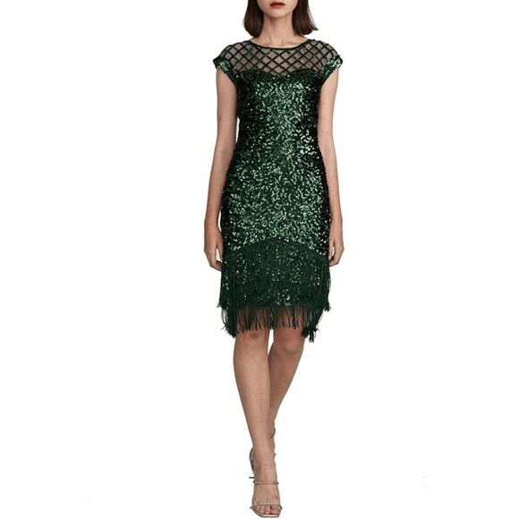 1920s Flapper Great Gatsby Vintage Retro Tassel Fringe Sequin Dress SIZE S NEW - Picture 2 of 12